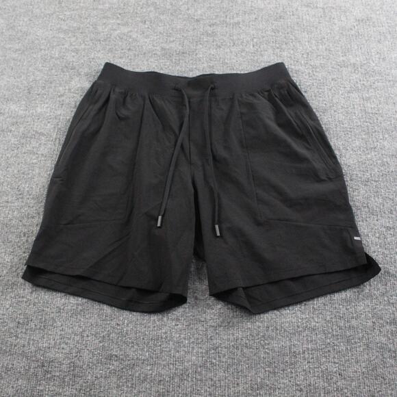 Lululemon Shorts Mens Medium Black License to Train Drawstring Gym Activewear - Picture 1 of 9